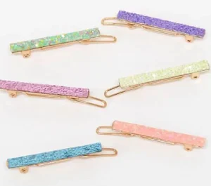 6 Barrettes Cheveux Clips Glitters-MERI MERI Flash Sale