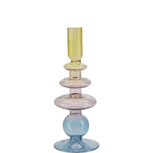 Bougeoir H 22.5 Cm Tie And Dye-COZY LIVING Fashion