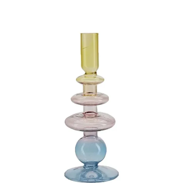 Bougeoir H 22.5 Cm Tie And Dye-COZY LIVING Fashion