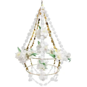 Chandelier Fleurs Blanches-MERI MERI Online