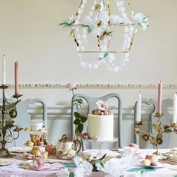 Chandelier Fleurs Blanches-MERI MERI Online