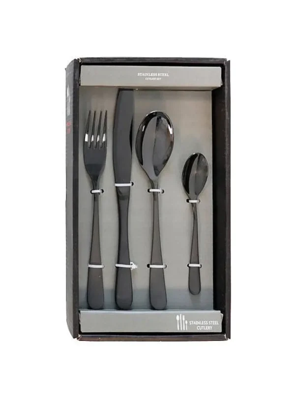 Coffret Couverts 24 Pcs Noir-HOFF New