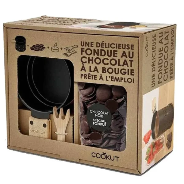 Coffret Fondue Chocolat Et Chocolat Noir-COOKUT New