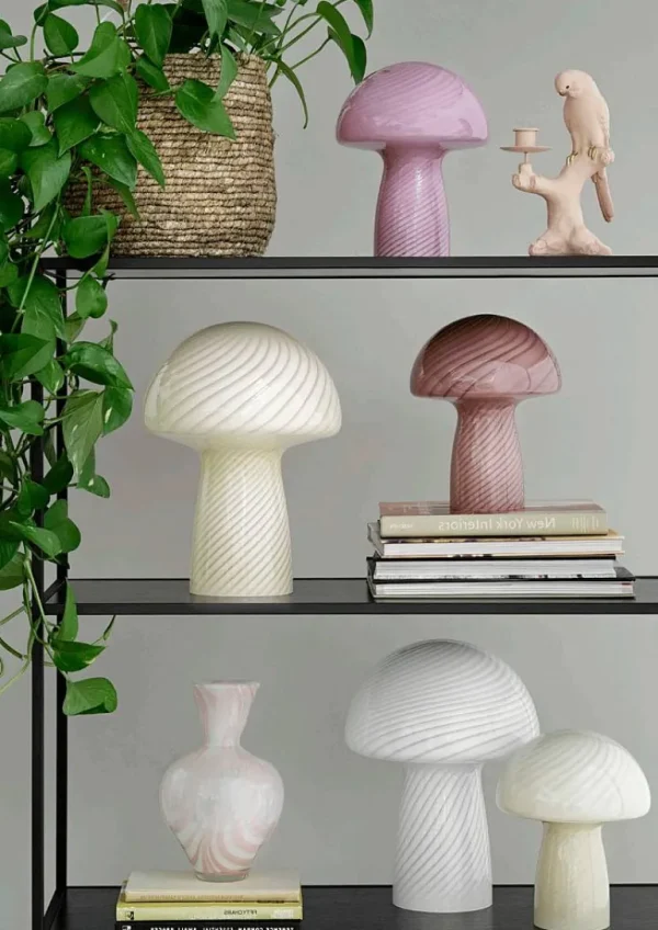 Lampe Champignon H.23 Cm - Blanc-COZY LIVING Cheap