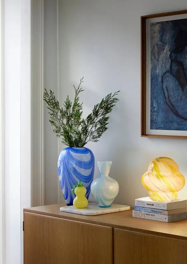 Lampe De Table Rayee H.22 Cm - Blanc-COZY LIVING Clearance
