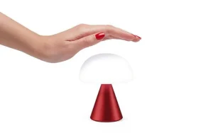 Lampe Led Portable Mina M 11Cm - Rouge Fonce-LEXON Store