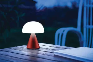 Lampe Led Portable Mina M 11Cm - Rouge Fonce-LEXON Store