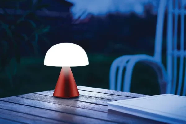 Lampe Led Portable Mina M 11Cm - Rouge Fonce-LEXON Store