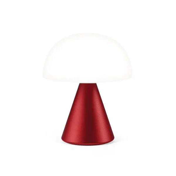 Lampe Led Portable Mina M 11Cm - Rouge Fonce-LEXON Store