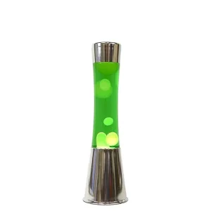 Lava Lampe H.40Cm - Jaune & Vert Base Metal-FISURA Fashion