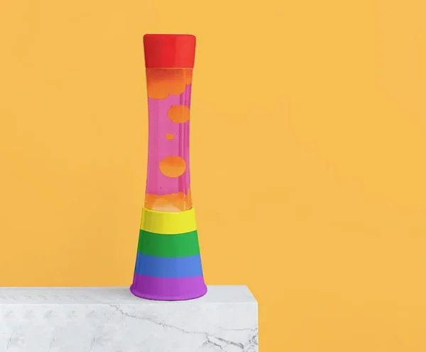 Lava Lampe H.40Cm - Rainbow Liquide Rose Lave Orange-FISURA Flash Sale