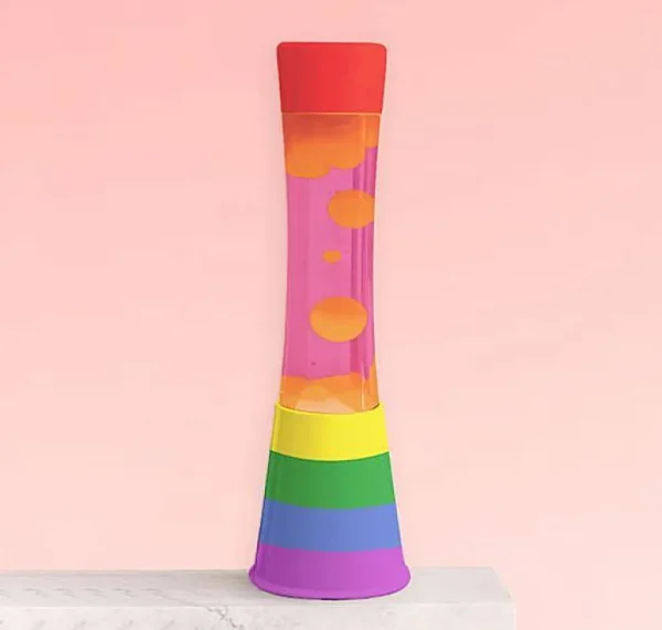 Lava Lampe H.40Cm - Rainbow Liquide Rose Lave Orange-FISURA Flash Sale