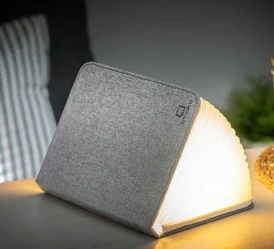 Livre Lumineux Finition Tissu Gris - L 21.5 Cm-GINGKO Cheap