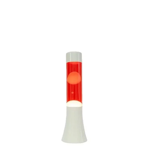 Mini Lava Lampe H.31 Cm - Rouge & Base Blanche-FISURA Shop
