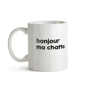 Mug Message - Bonjour Ma Chatte-FÉLICIE AUSSI Sale