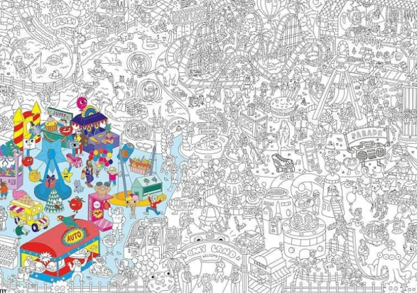 Poster Geant A Colorier - Fun Park-OMY Store