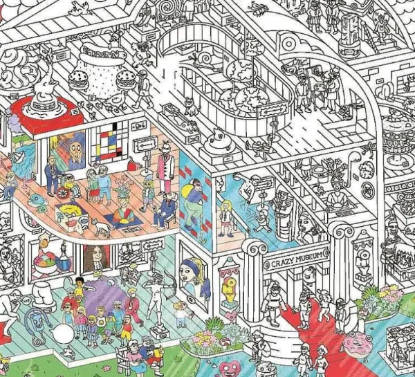 Poster Geant A Colorier - Crazy Museum-OMY Flash Sale