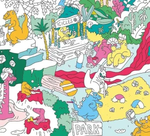 Poster Geant A Colorier - Dinosaures-OMY Sale