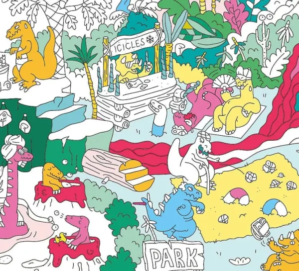 Poster Geant A Colorier - Dinosaures-OMY Sale