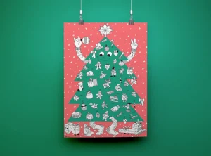 Poster Geant A Colorier - Sapin Geant & Stickers-OMY Cheap