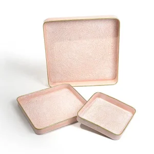 Plateau Berbere Carre Mm 36.5 Cm - Rose-RYON DISTRIBUTION Best