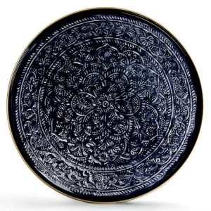 Plateau Berbere O 60 Cm - Bleu Marine-RYON DISTRIBUTION Outlet