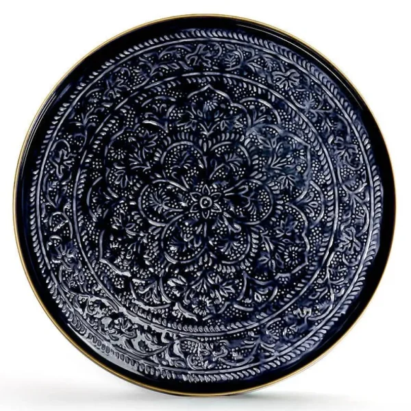 Plateau Berbere O 60 Cm - Bleu Marine-RYON DISTRIBUTION Outlet