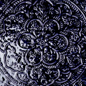 Plateau Berbere O 45 Cm - Bleu Marine-RYON DISTRIBUTION Cheap