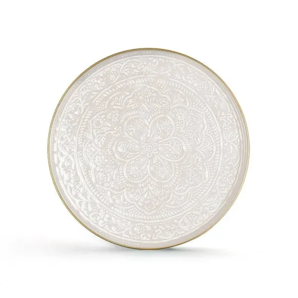 Plateau Berbere O 45 Cm - Blanc-RYON DISTRIBUTION Cheap