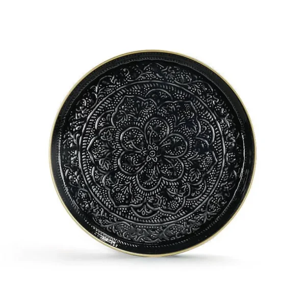 Plateau Berbere O 45 Cm - Noir-RYON DISTRIBUTION Cheap