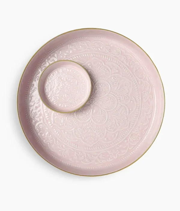 Plateau Berbere O 35 Cm - Rose Clair-RYON DISTRIBUTION Fashion