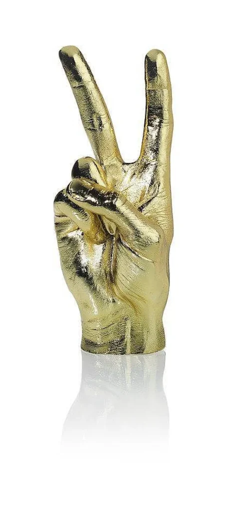 Sculpture Symbole Main - Peace Gold-BITTEN Fashion