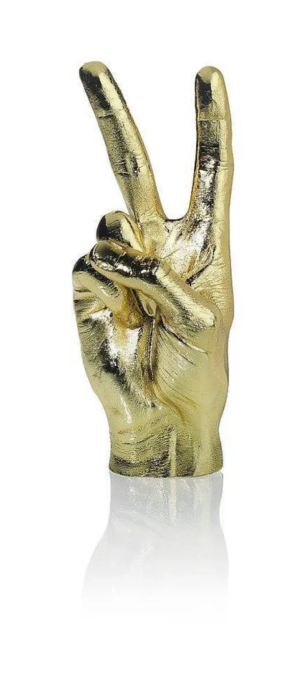 Sculpture Symbole Main - Peace Gold-BITTEN Fashion