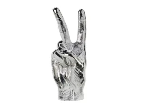 Sculpture Symbole Main - Peace Silver-BITTEN Cheap