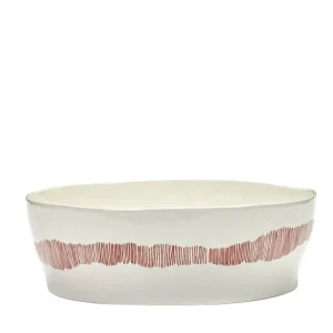 Feast Saladier Blanc Swirl Rouge ∅ 30 Cm-SERAX Sale