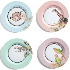 Set 4 Assiettes Pm Pique- Nique Safari-YVONNE ELLEN Sale