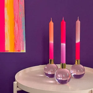 Set De 3 Bougies Dip Dye Neon - Adorable-PINK STORIES Clearance