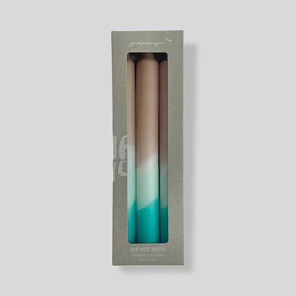 Set De 3 Bougies Dip Dye Neon - Coconut Waterfall-PINK STORIES Discount