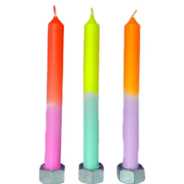 Set De 3 Bougies Dip Dye Neon - Tulips-PINK STORIES Online