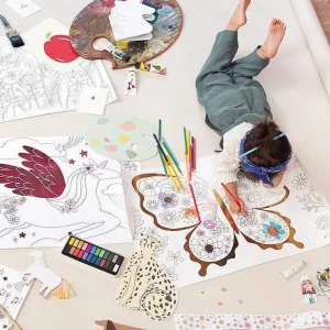 Set De 2 Posters A Colorier - Papillon-MERI MERI Best