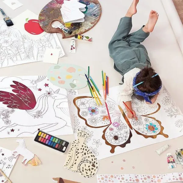 Set De 2 Posters A Colorier - Papillon-MERI MERI Best