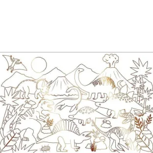 Set De 2 Posters A Colorier - Dinosaures-MERI MERI Discount