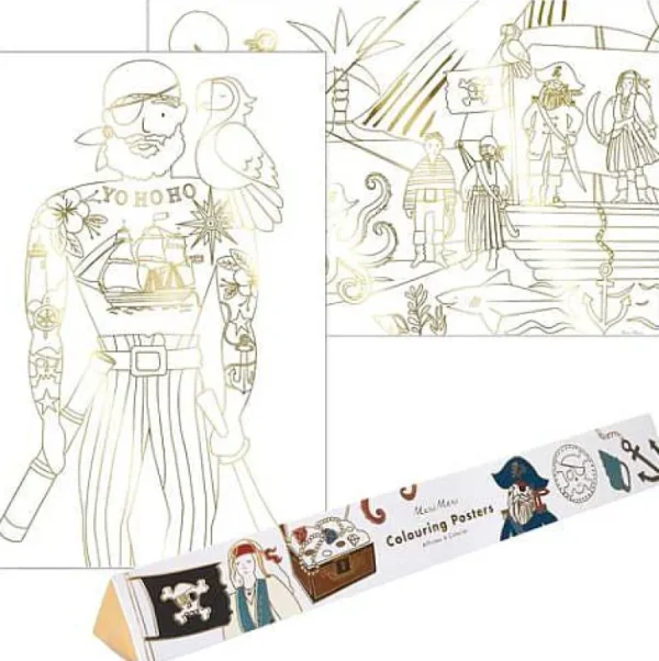 Set De 2 Posters A Colorier - Pirate-MERI MERI Cheap