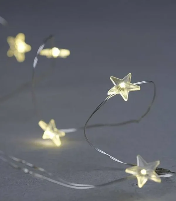 Guirlande Lumineuse 40 Leds Star Fil Argent-SIRIUS Shop