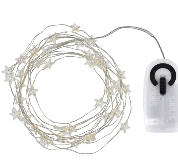 Guirlande Lumineuse 40 Leds Star Fil Argent-SIRIUS Shop