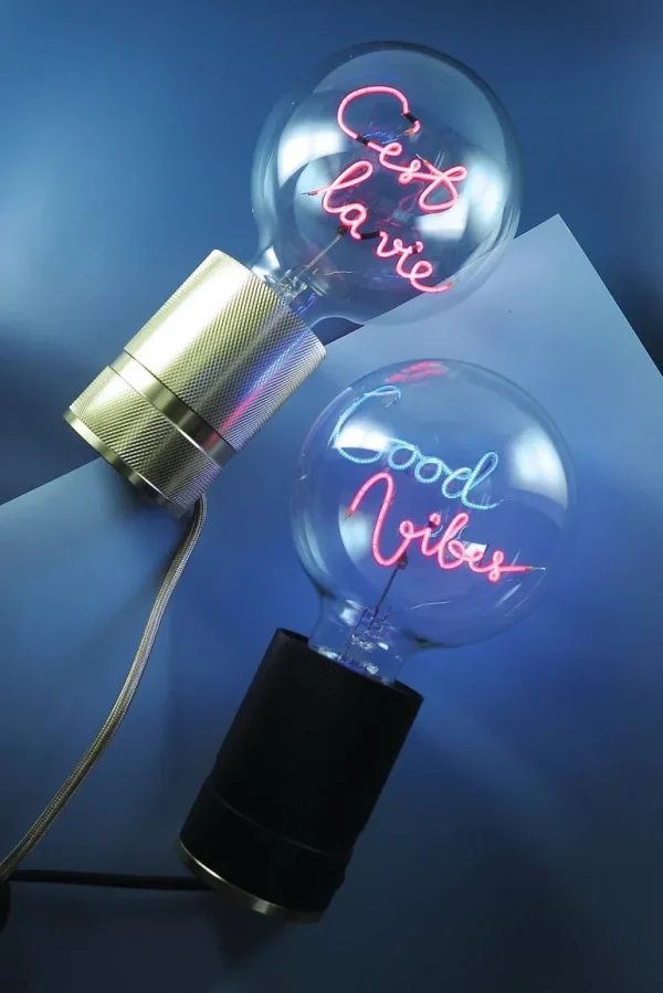 Socle Pour Ampoule Message Dore - H 10 Cm-ELEMENTS LIGHTING Clearance