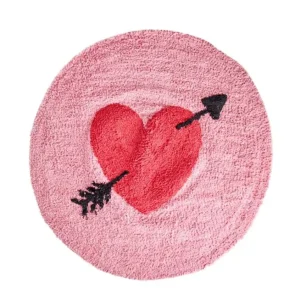 Tapis Coeur Rose-RICE Outlet