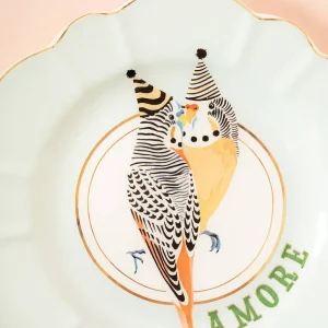 Assiette Porcelaine - Perruches-YVONNE ELLEN Hot